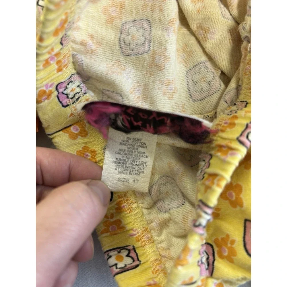 Vintage Cats Meow 2 Pc Toddler Set Size 4T Top & Bottoms Made In USA
